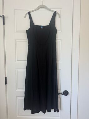 NWT: Old Navy Black Square-Neck Linen Dress Size Small